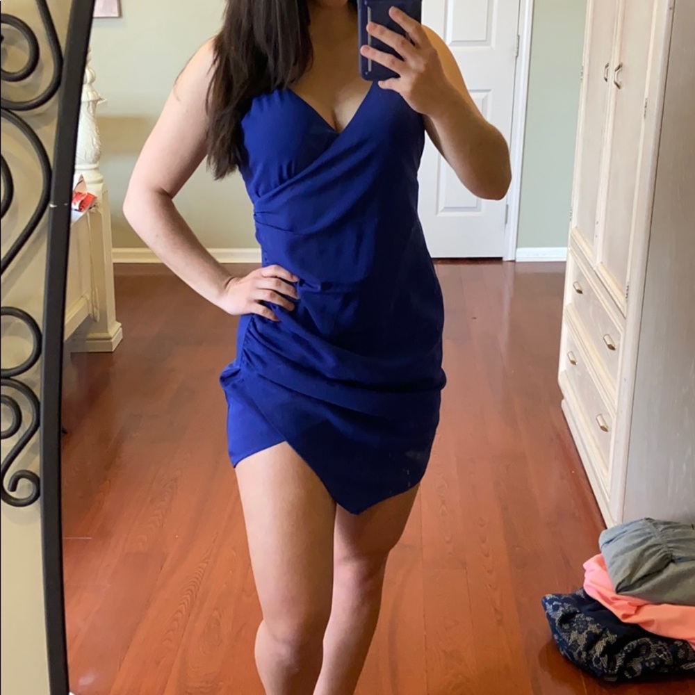 Tags on, NEW, fancy royal blue dress